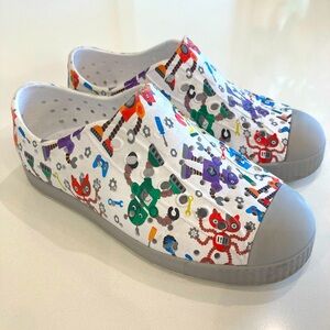 Kids Native Jefferson Sugarlite Robot Print Shoes, Size 11